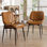 Chaises de salle à manger rembourrées en cuir de polyuréthane, chaises d'appoint pour salles à manger, cuisines et salons