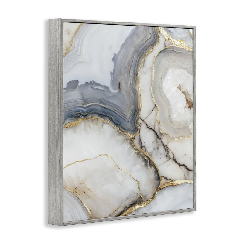 Géode de cristal avec estampe numérique dorée, conception de Svetlana Aleynikova, H 20 po x l 16 po