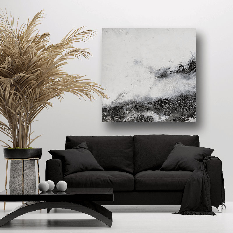 «Black & Gray II» par John Beard - reproduction d'artiste sur toile, H 40 po x l 40 po x p 1,5 po