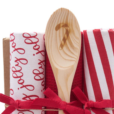 Ensemble de 4 serviettes à vaisselle Jolly Candy Cane