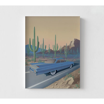 «Saguaro National Park Arizona Road Trip», affiche de l'Arizona, idée de décor rétro, affiche de l'AZ, décor de voiture rétro nostalgique