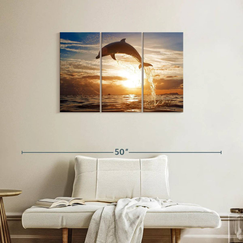 Brampt Dolphin Jump Silhouette, 24" H x 38" W
