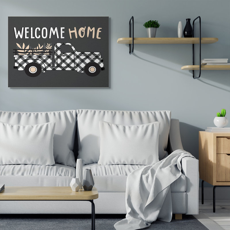 "Welcome Home" par Arrolynn Weiderhold-impression d’art graphique, Toile tendue, H 36 po x l 48 po x P 1,5 po