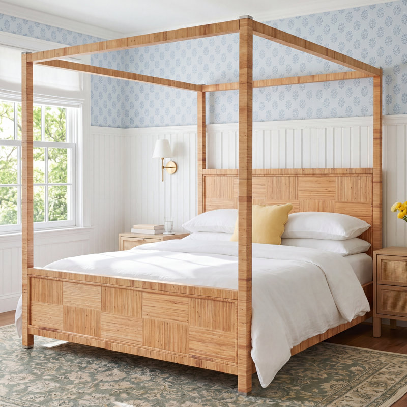 Rosalie Woven Canopy Bed, King