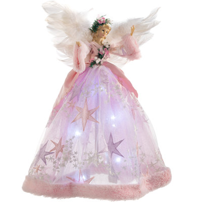 43cm Fabric Lighted Tree Topper