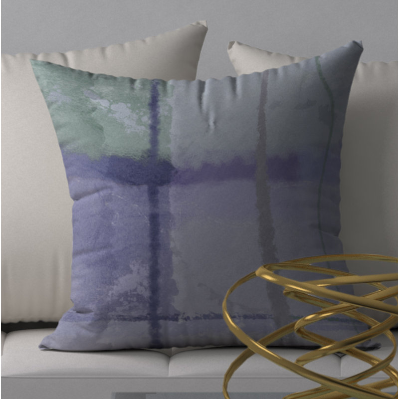 Housse de coussin décoratif carrée revigorée et insert, 18" x 18"