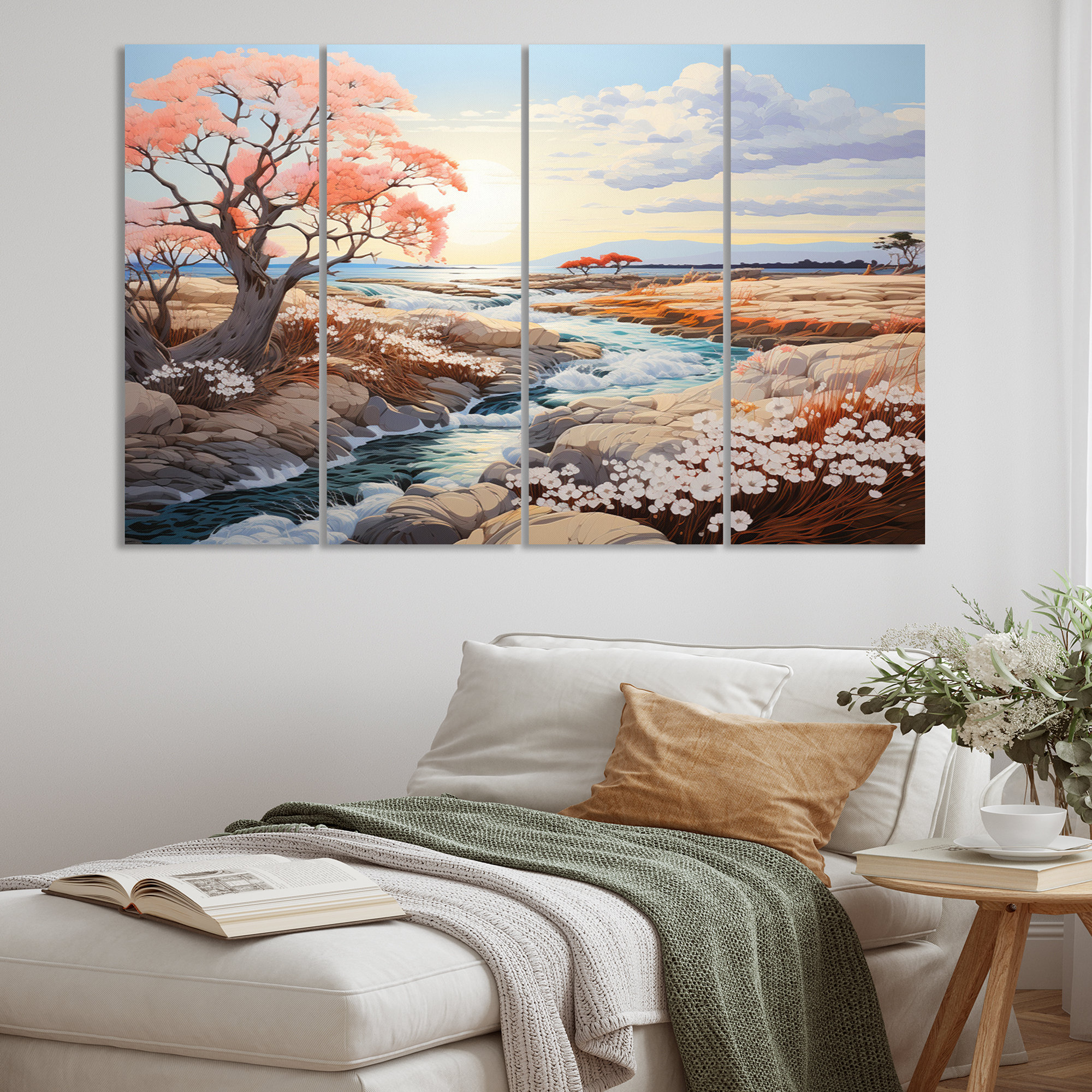 Red Barrel Studio® Coral Colorful Coral Pastoral I - Landscapes Metal ...