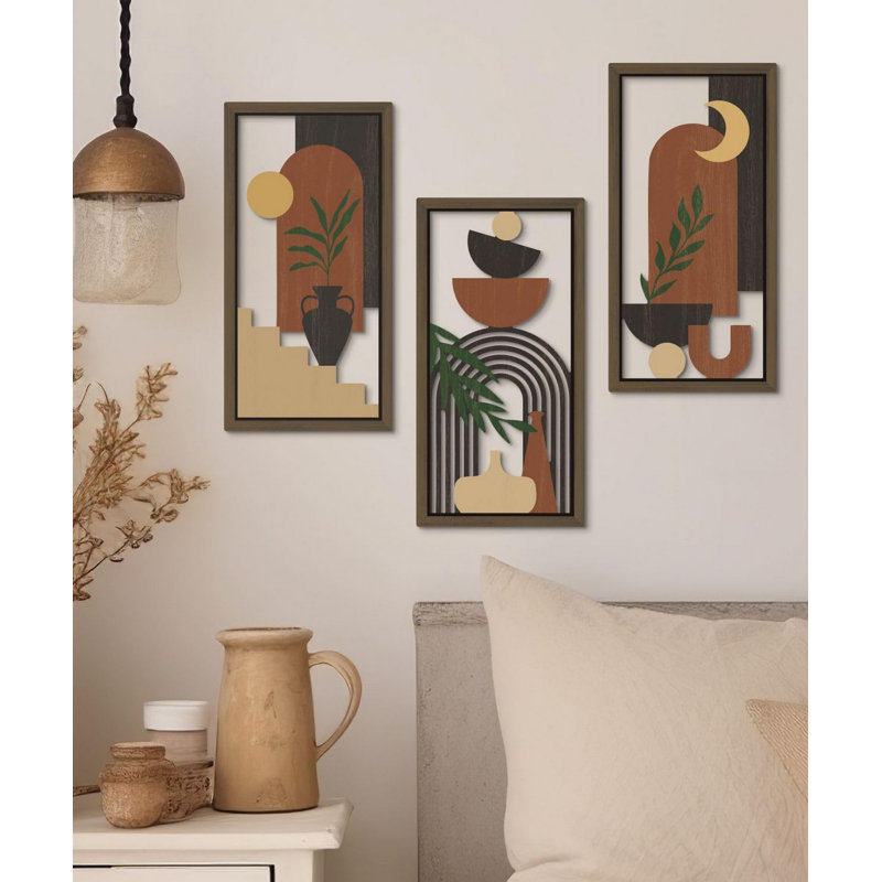 Ensemble d'art mural bohème abstrait Boho