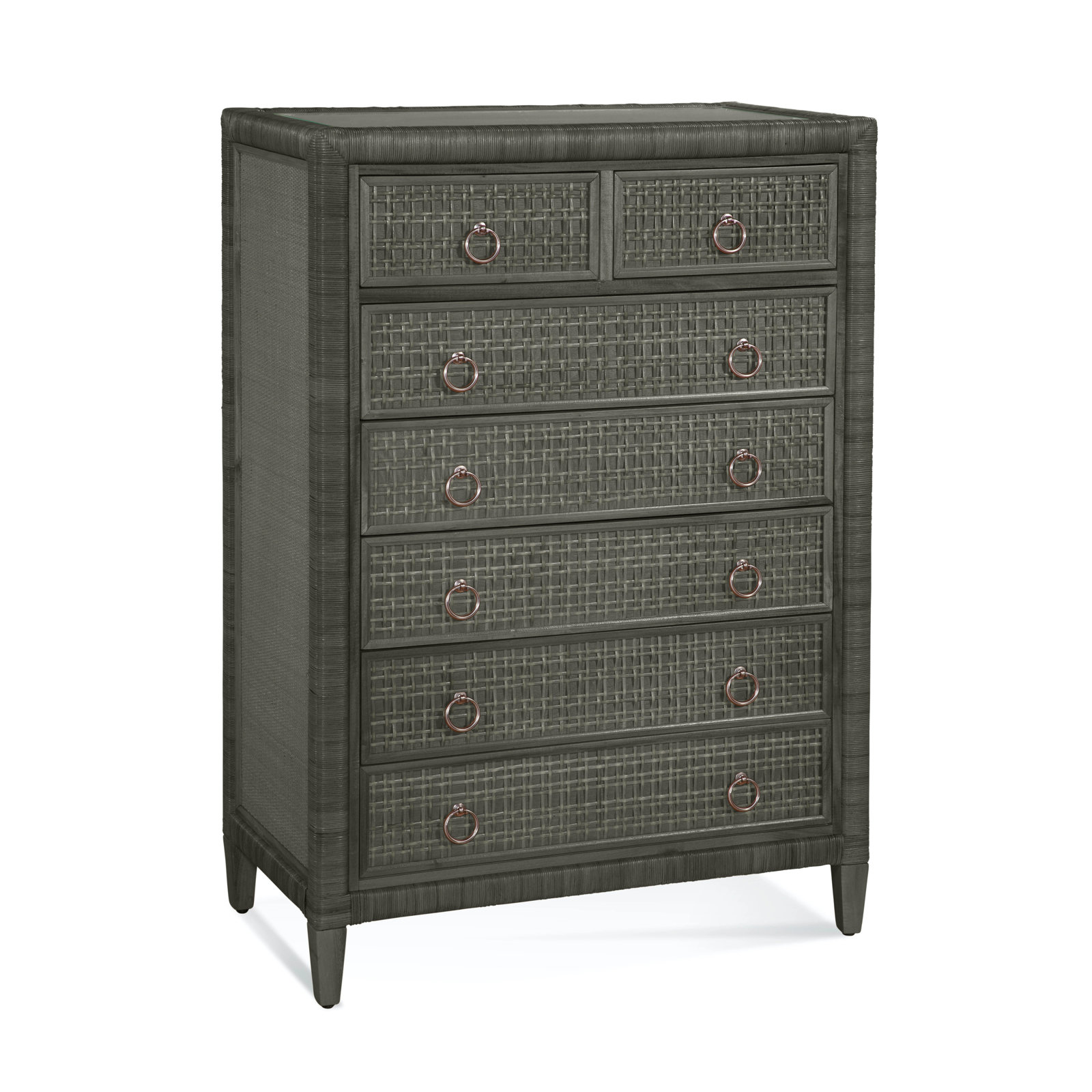 Monterey 7 - Drawer Dresser, Greystone, Yes, Satin Nickel