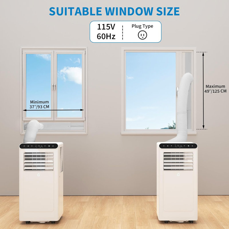 Climatiseur portatif 10 000 BTU - refroidissement 3 en 1, déshumidificateur et ventilateur, couvre jusqu'à 450 pieds carrés, minuterie 24 heures, télécommande