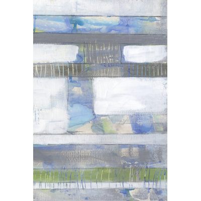Fluid Neutrals II by Jennifer Goldberger - Wrapped Canvas Painting