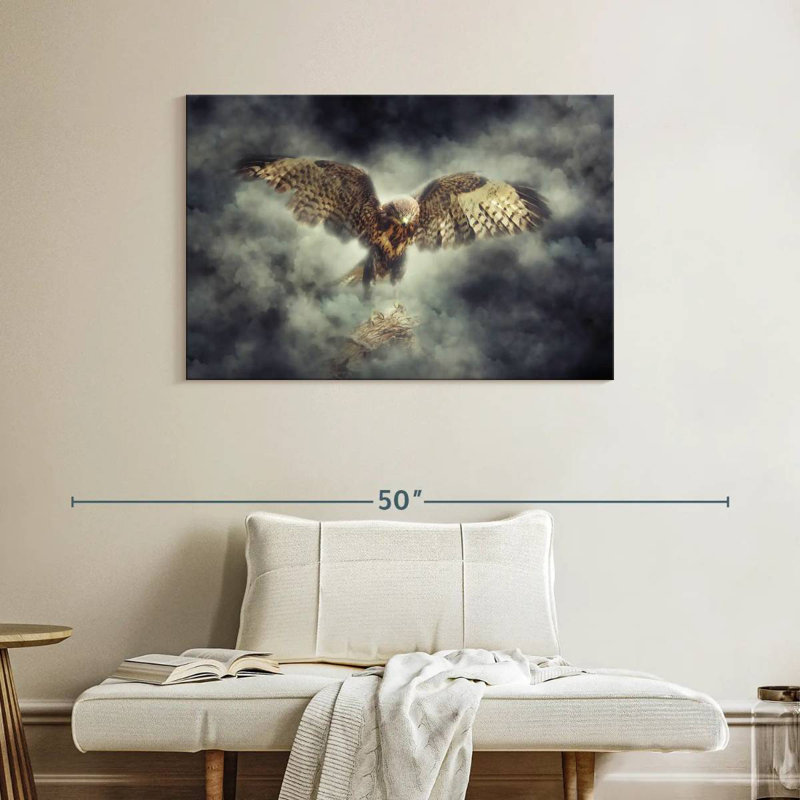 Crowle Smoky Bald Eagle, 26" H x 39" W