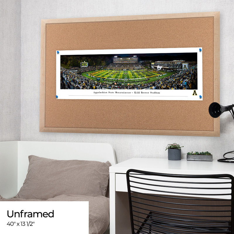 Impression panoramique Appalachian State Football, H 13,5 po x l 40 po x P 1,125 po, Sans cadre