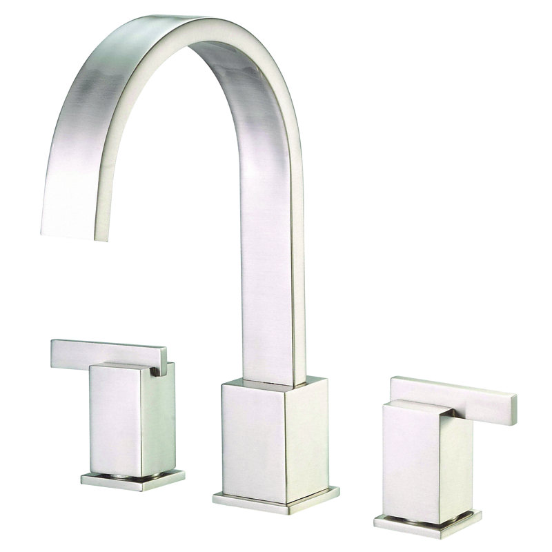 Sirius Double Handle Deck Mounted Roman Tub Faucet Trim, Brushed Nickel