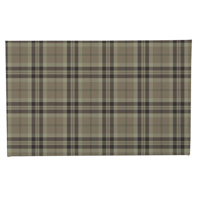 Tapis de toilette rectangulaire absorbant et antidérapant Vinny Tartan