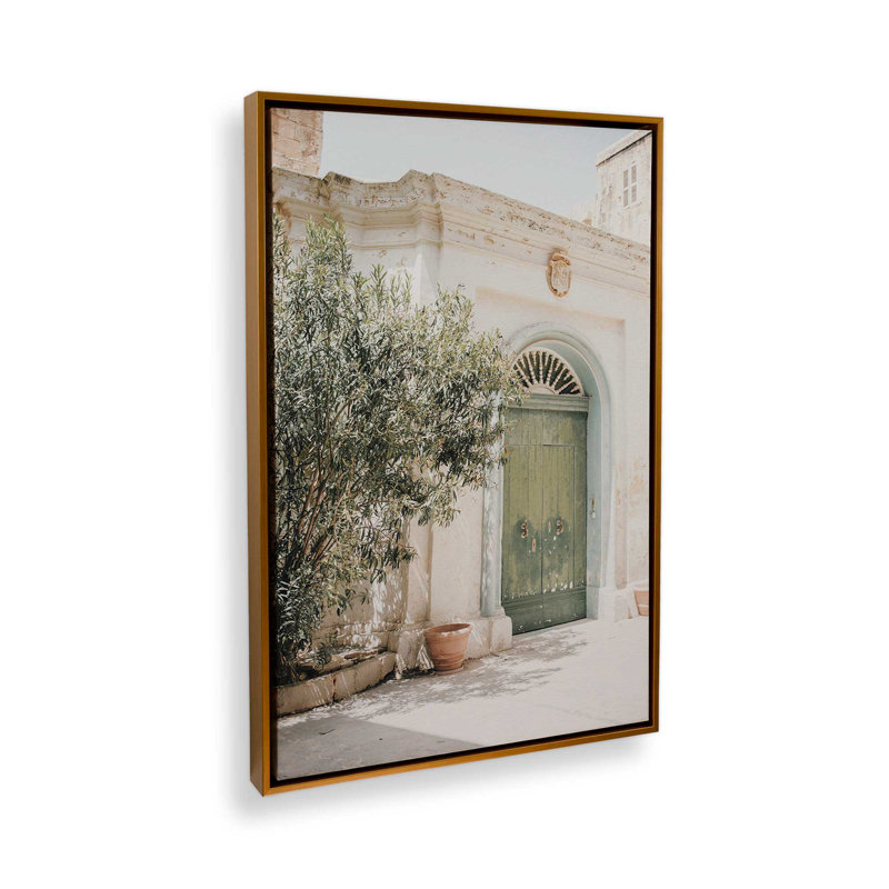 Impression sur toile Secret Garden Gate, H 18,75 po x l 12,75 po x P 1,75 po, Cadre flottant or poli