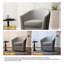 Fauteuil demi-tonneau pivotant rembourré Aunna-1857272524