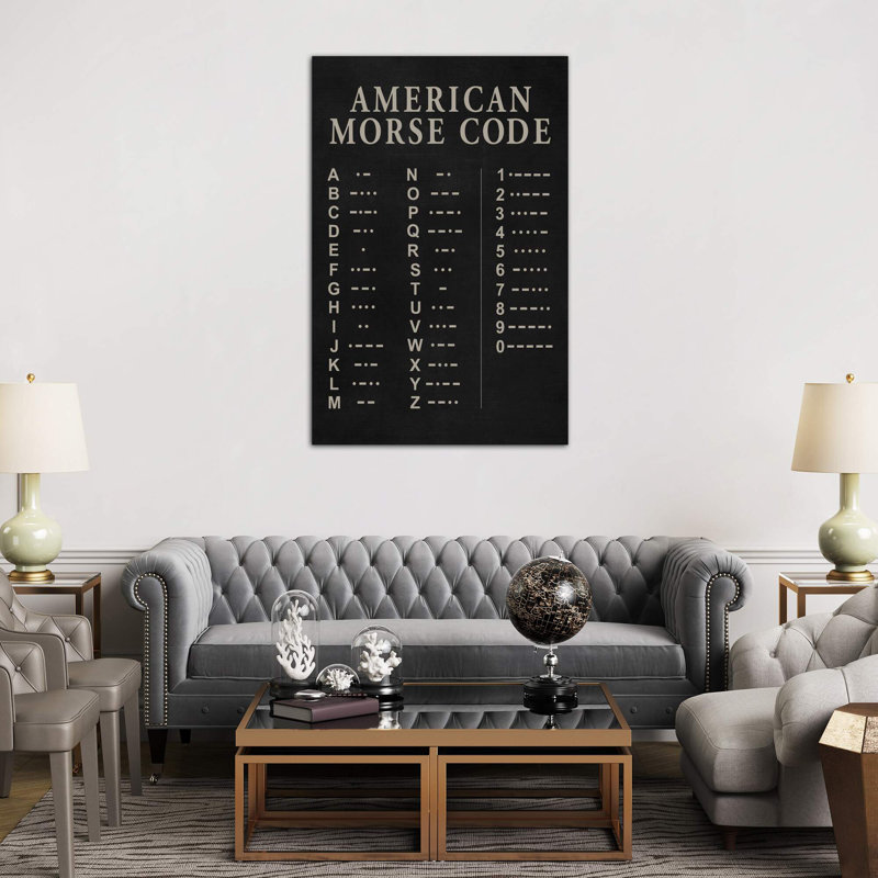 Morse Code - Wrapped Canvas Print, 101.6 cm H x 66.04 cm W x 1.91 cm D