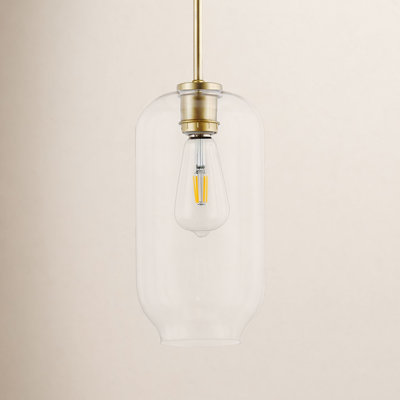 Olea Single Light Glass Dimmable Pendant