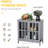 Sideboard, Gray With 2 Doors Storage. Suited For Various Locations. Material, . 31.5" L X 14.25" W H Storage Buffet Cabinet Doors. , Optimizes Space
