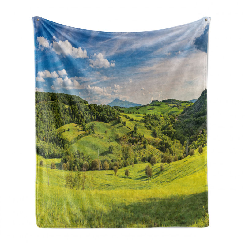Hand Woven Throw Blanket, 70" W x 90" L