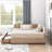 Mid-century Style Full Daybed With Velvet Upholstery And Pad - Pink Bed Frame For Bedroom Living Space Size Storage Drawer-1211168114