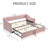 Upholstered Daybed With Pull-Out Trundle Bed-725274194