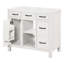Meuble-lavabo de salle de bain 36 po sans lavabo, armoire de rangement moderne avec 2 tiroirs et 2 armoires