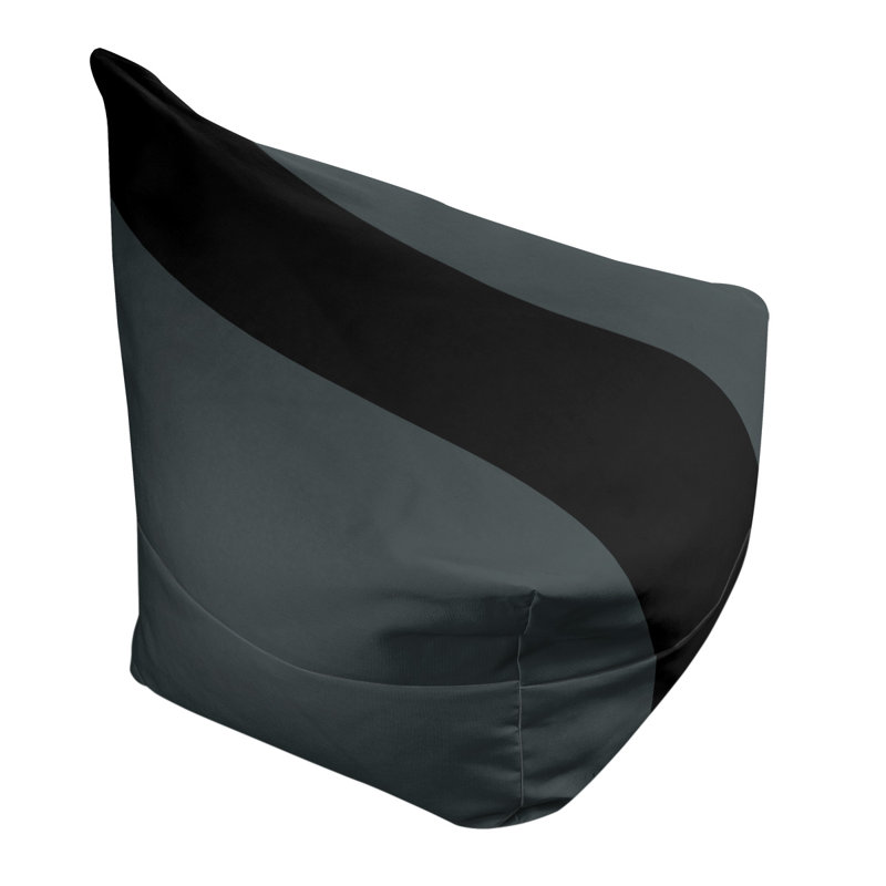Classic Bean Bag, 30" H x 27" W x 27" D, Steel Gray/Black