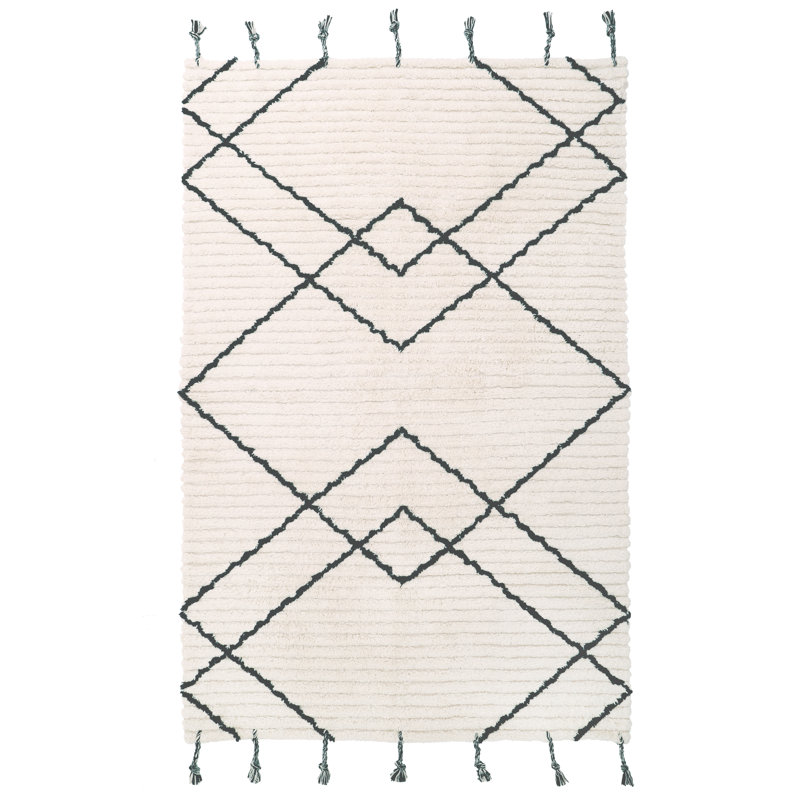 TAPIS VIKTEUR NOIR M, Rectangle 4'5" x 6'3"
