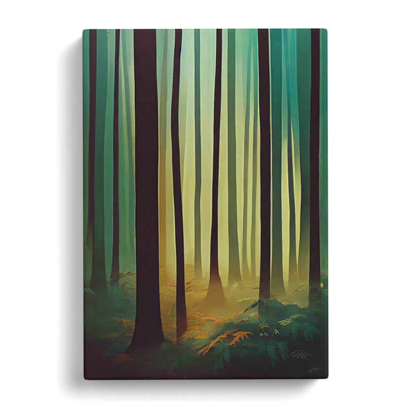 XV1022-4734X Tranquil Forest - Print, Wrapped Canvas, 50cm H x 35cm W, No Matte
