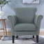 Chaises d'appoint modernes, chaise cloutée en tissu bleu gris de 31 pouces pour la maison