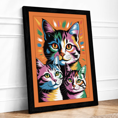 Cats Pop Art - Framed Print