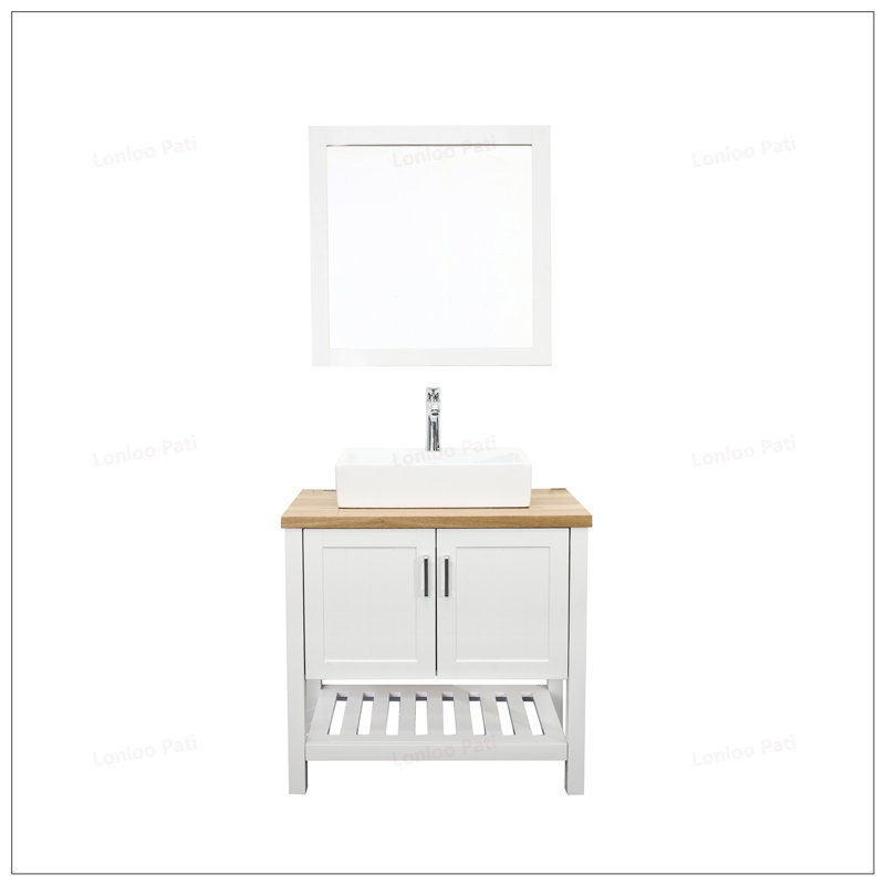 Meuble-lavabo 32 po avec lavabo et tablette ouverte