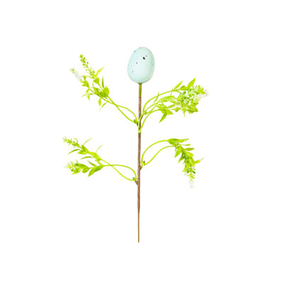 Décorations de Pâques, branche d'œuf en mousse, œufs et plantes, décorations de fêtes