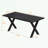 Eaker 70.96" Dining Table,Square Dining Table with Printed Marble Table Top, X-Shape Table Leg,kitchen table,dining room table,dinning table,dining room table-1937659048-1937659046