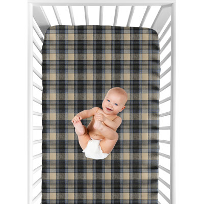Rustic Patch Plaid Flannel Fitted Crib Sheet