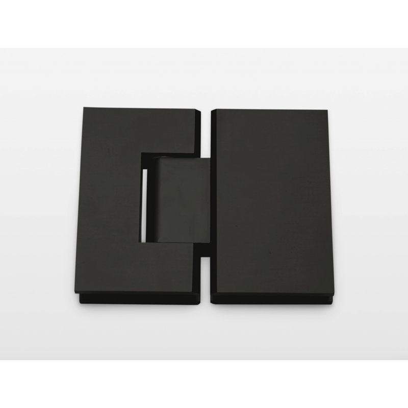 Porte de douche à charnière en verre sans cadre 40,5 po x 78 po Halo, Noir mat