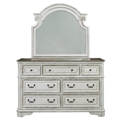 Magnolia Manor 7 - Drawer Dresser with Mirror -  Liberty Furniture, LFI244-BR-DM