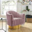Fauteuil d'appoint pivotant en velours Farrah-30980284-30980287