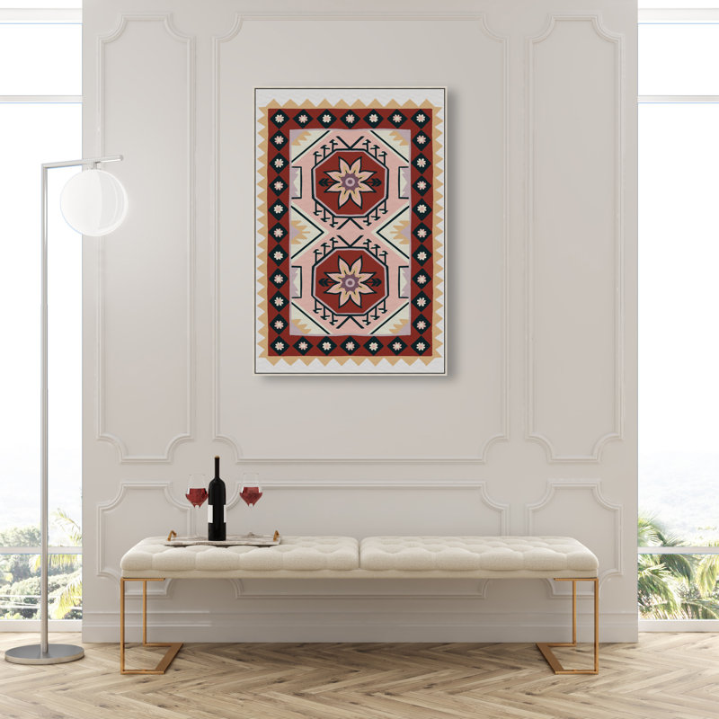Daylight Damask Print by Oliver Gal, 16"H x 11"W, Silver Floater Frame