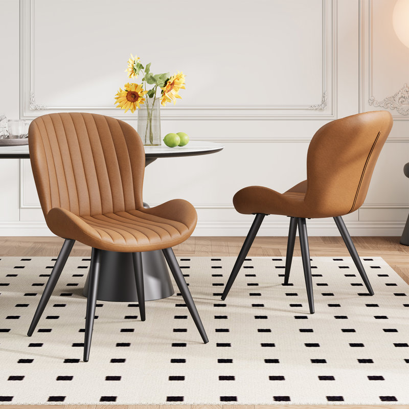 Chaises de salle à manger modernes et minimalistes pour un espace repas chic, Brun