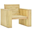 Brambly Cottage 4 Piece Garden Lounge Set Impregnated Solid Wood Pine