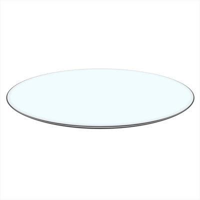 Round Tempered Glass Table Top 18.11 Inch, Clear Glass Top for Dining or Accent Tables, 0.24-Inch Thick Transparent Glass Surface