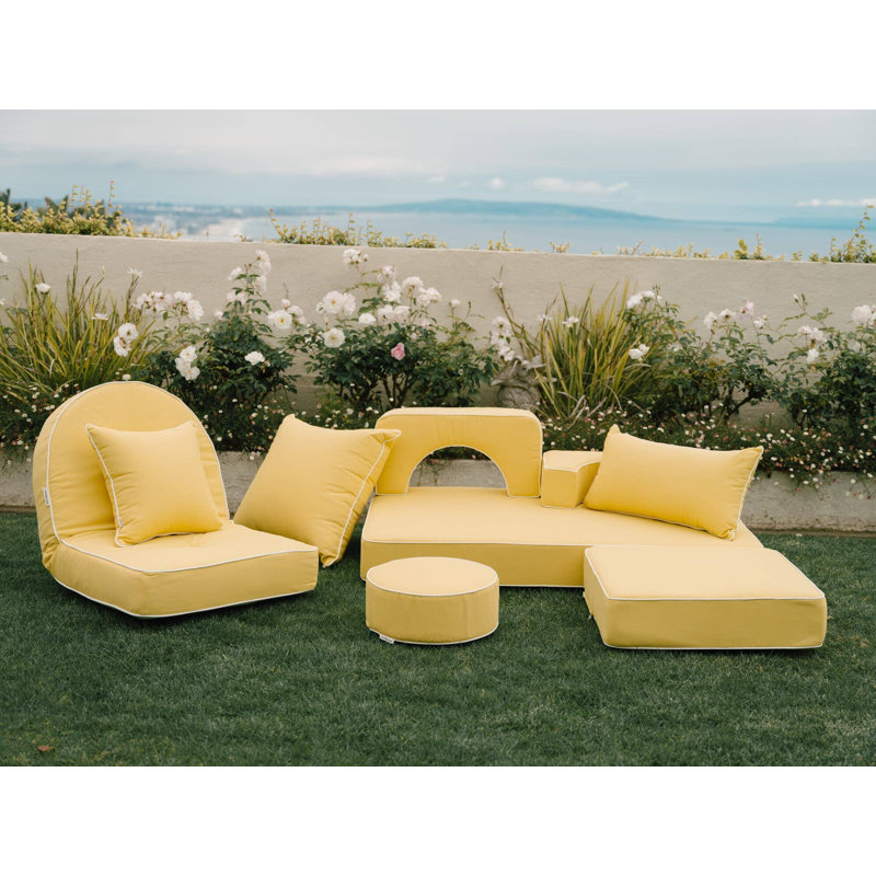 Outdoor Seating Group Cushion, Rivie Mimosa