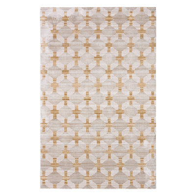 Jaipur Living Taylen Power Loomed Modern/Contemporary Gray/Yellow / Gold Area Rug (9'6inX13'6in)