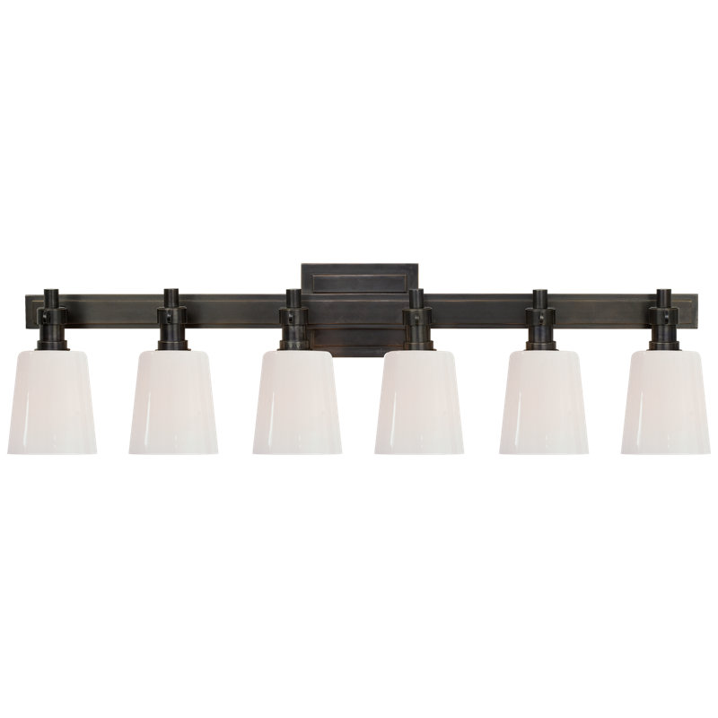 Thomas O'Brien Bryant Six-Light Linear Bath Sconce, Bronze