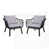 Gray Cushion/Black Frame