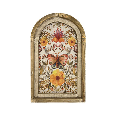 Décoration murale papillon avec fleurs
