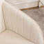 Chaise de chambre ergonomique et confortable - Velours beige, base argentée, siège de bureau en velours de soutien du dossier ergonomique, productivité accrue
